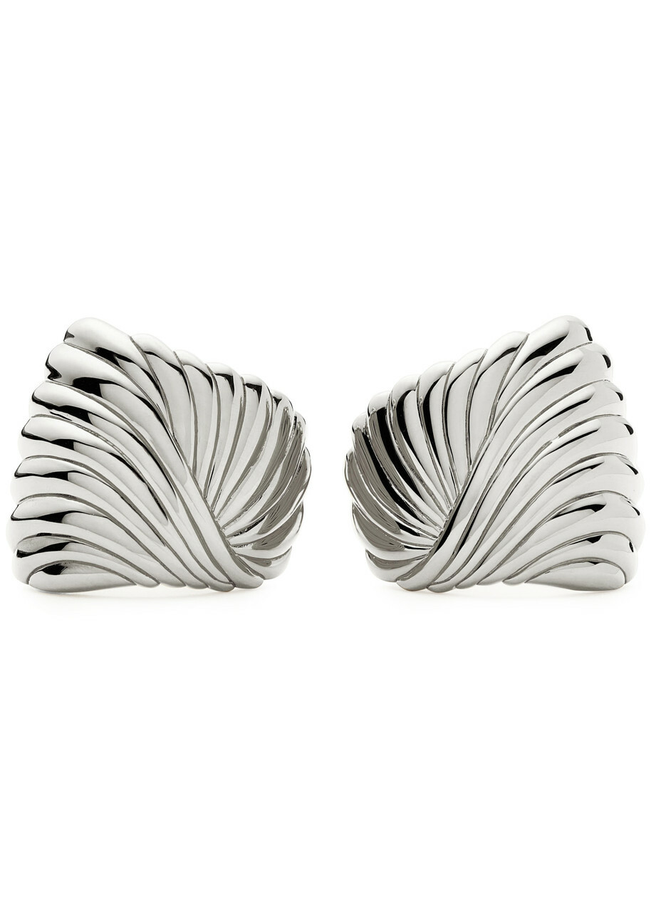 Missoma Ripple Rhodium-plated Stud Earrings - Silver - One Size