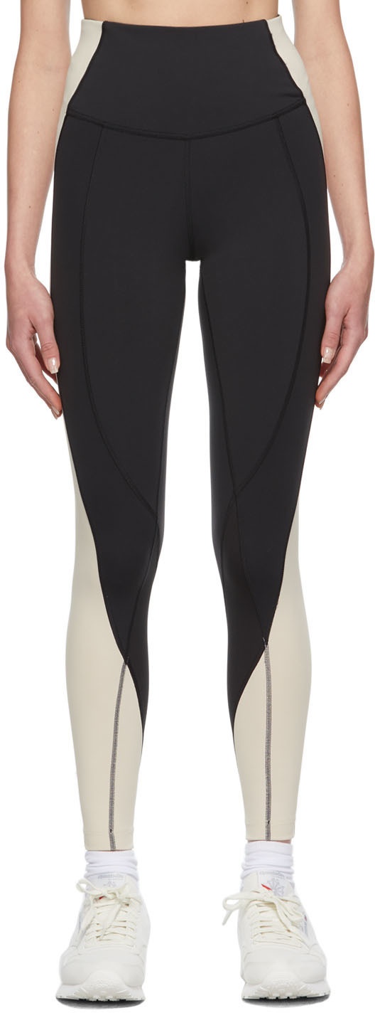 Lux High-Waisted Colorblock Tights in TAUPE