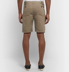 Hartford - Boy Slim-Fit Linen Drawstring Shorts - Brown