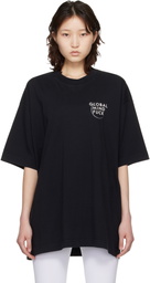 VETEMENTS Black 'Global MF' T-shirt