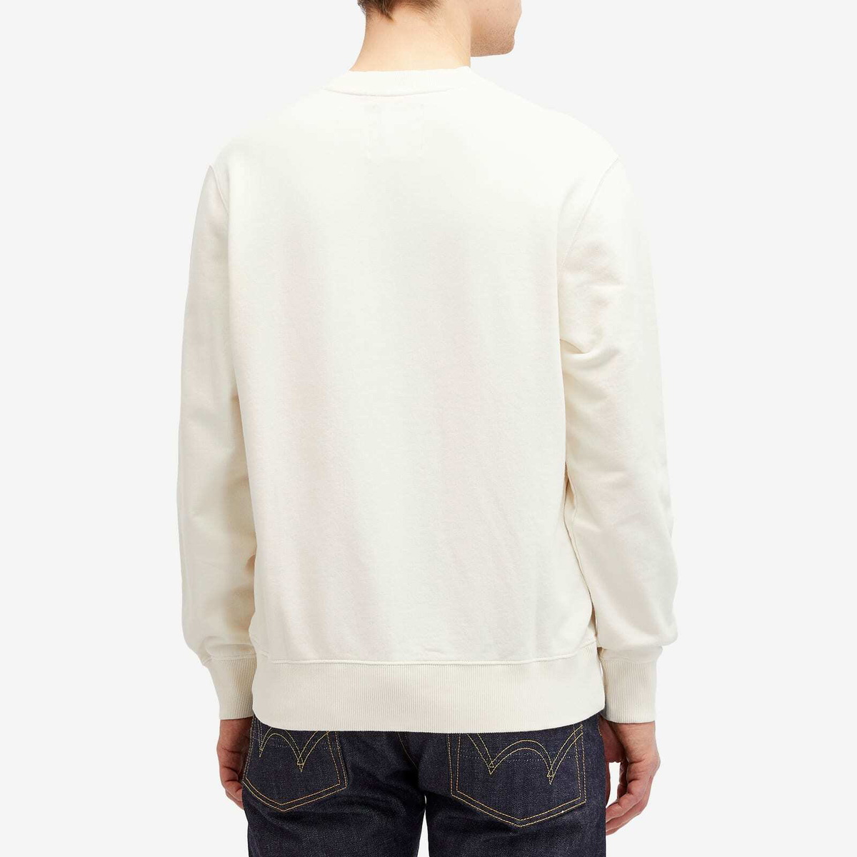 Edwin Men's Japanese Sun Crew Sweatshirt in Whisper White