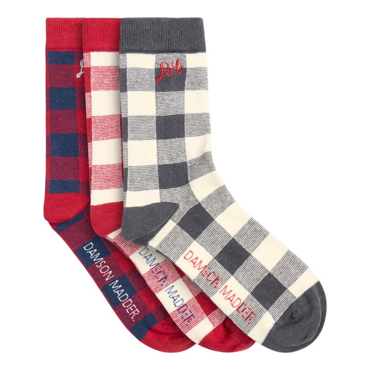 Photo: Damson Madder Women's Socks - 3 Pack in Multi