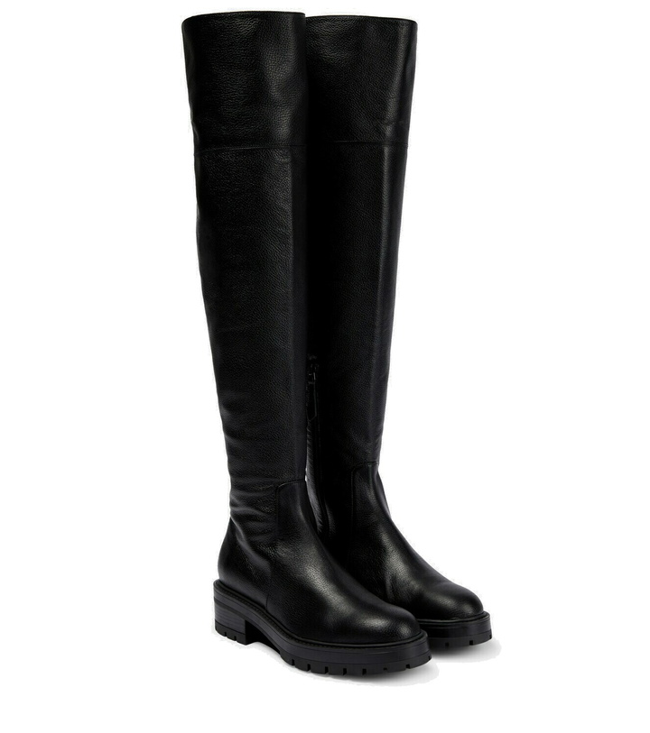 Photo: Aquazzura Whitney leather over-the-knee boots