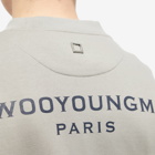 Wooyoungmi Men's Back Print Crew Neck Sweat in Grey