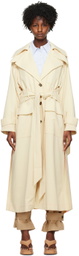 REMAIN Birger Christensen Yellow Belted Trench Coat