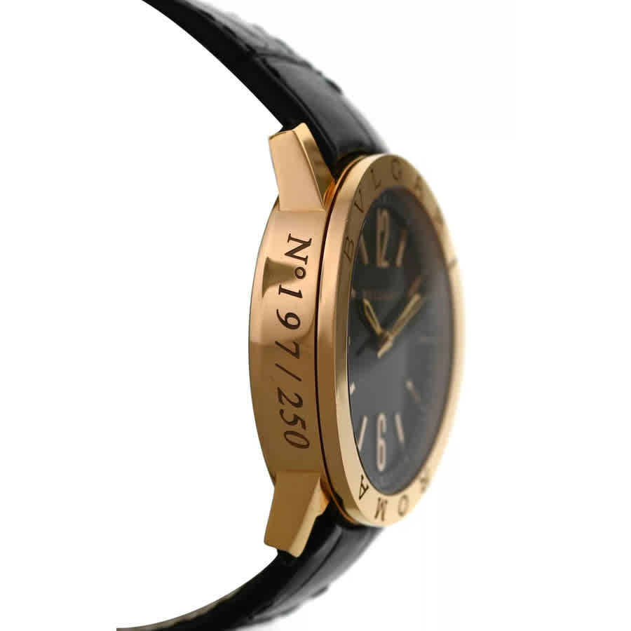 Bvlgari Bulgari Roma Automatic Black Dial Mens Watch BBP39G 96