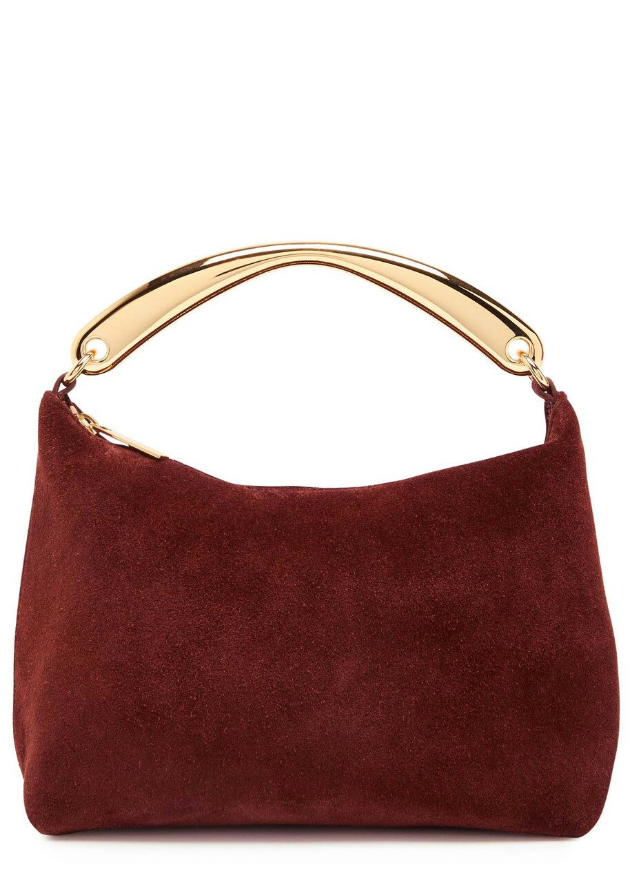 Mansur Gavriel Hera Suede top Handle bag - Chocolate - One Size