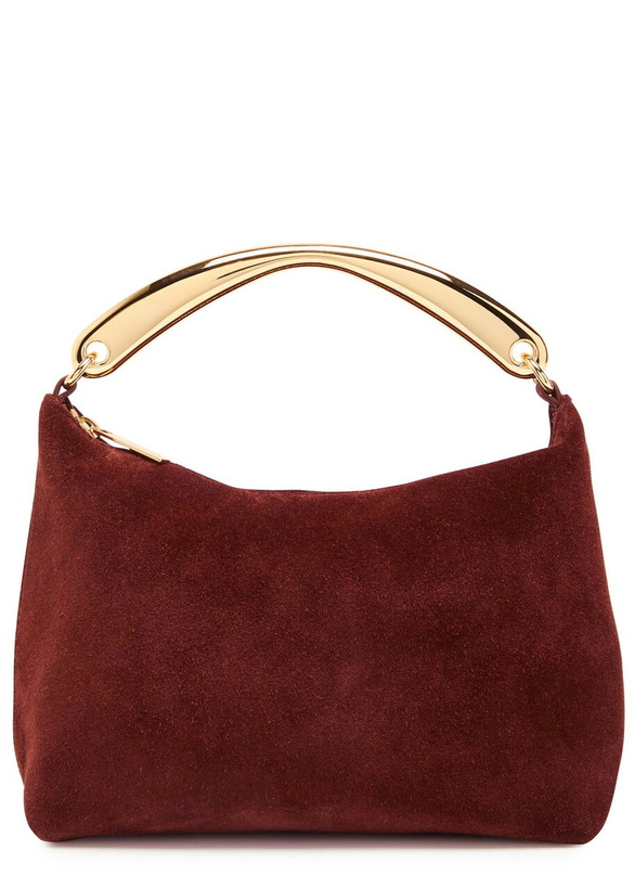 Photo: Mansur Gavriel Hera Suede top Handle bag - Chocolate - One Size