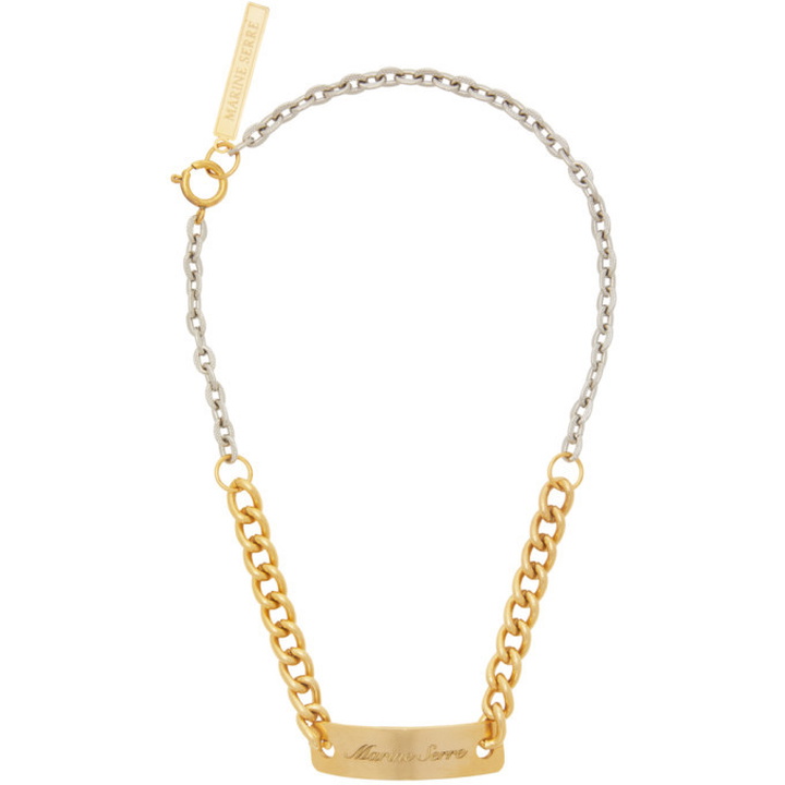 Photo: Marine Serre Gold and Silver Gourmette Necklace