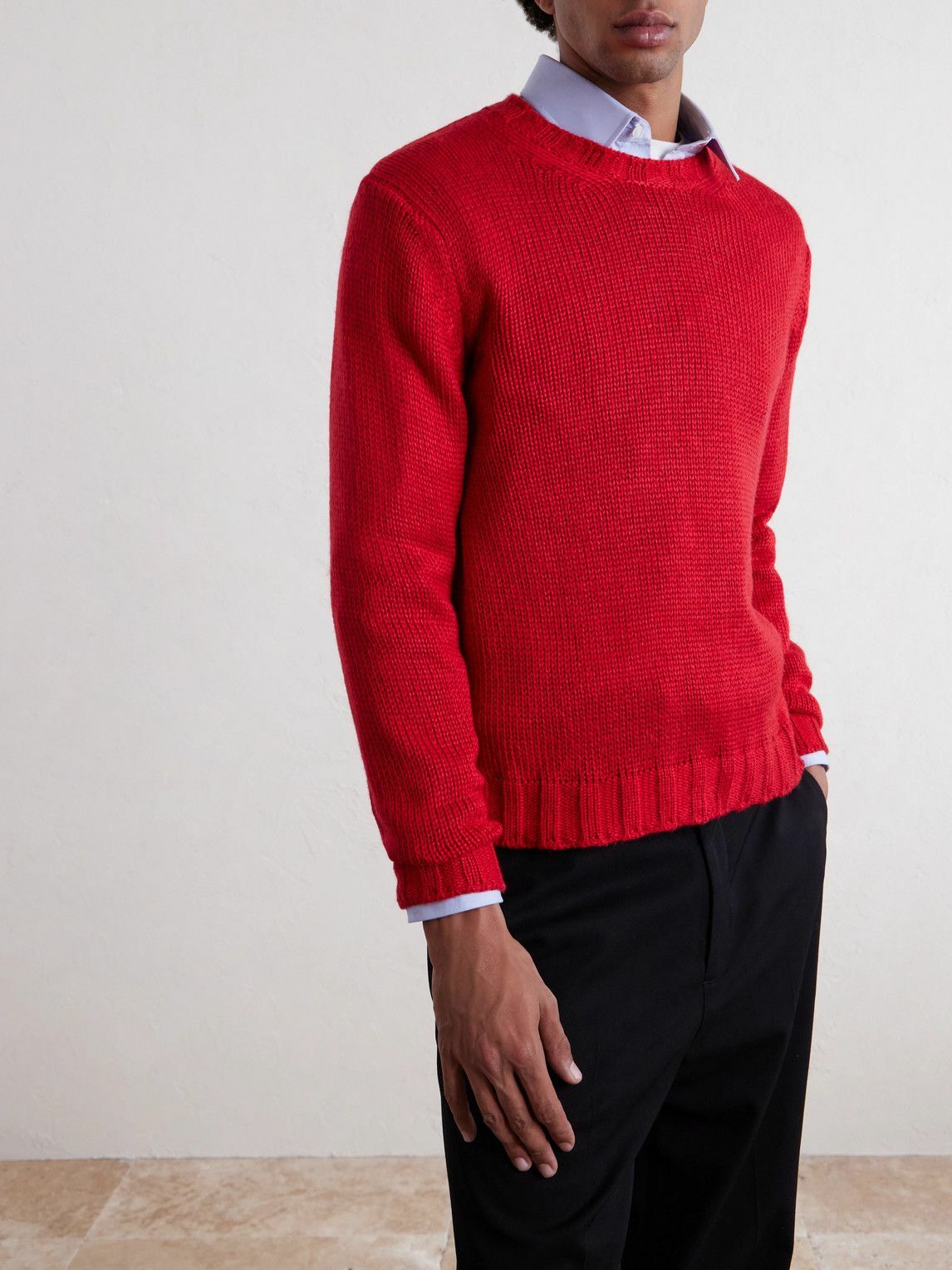 Saman Amel - Gio Silk Sweater - Red