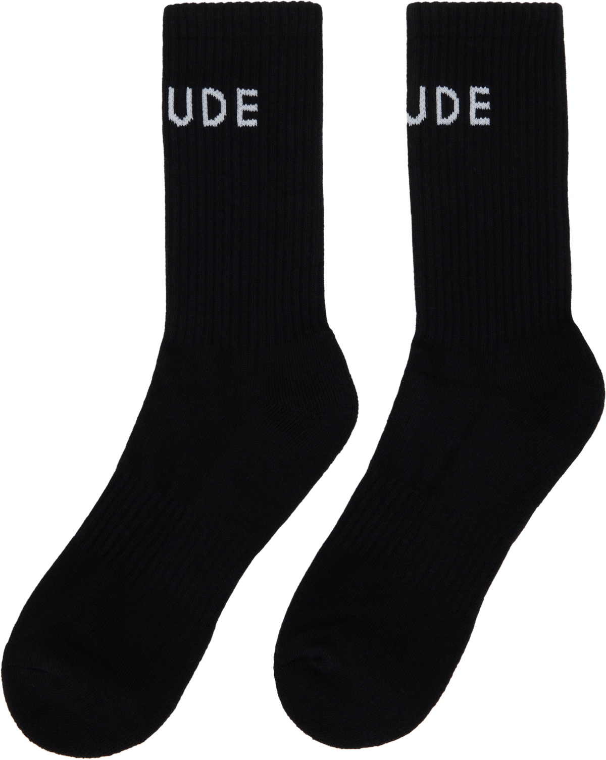 Rhude Black 'Rhude' Classic Logo Socks