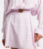 Versace Medusa silk crêpe satin shirt dress
