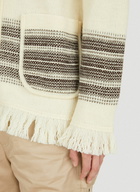 Serape Zip Front Sweater in Cream