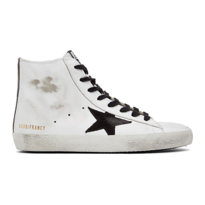 Photo: Golden Goose White and Black Francy Sneakers