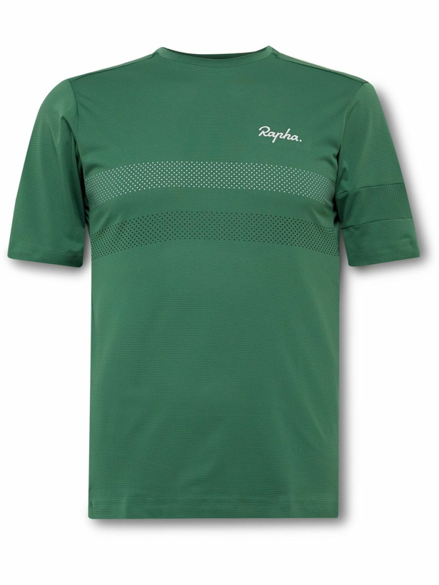 Photo: Rapha - Explore Technical Striped Stretch-Mesh T-Shirt - Green