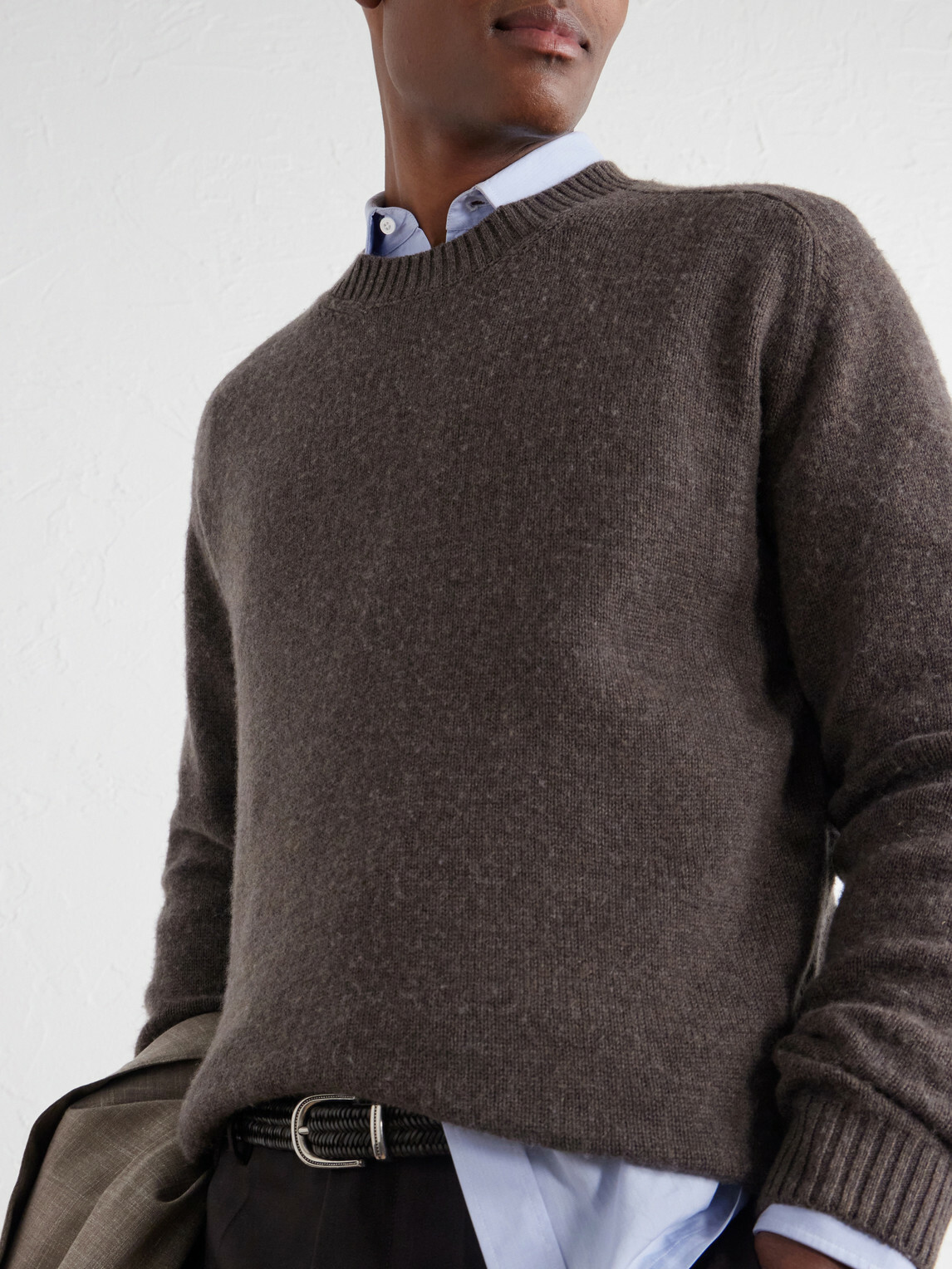 Boglioli - Wool and Cashmere-Blend Sweater - Brown