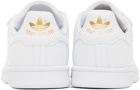 adidas Originals White & Gold Stan Smith Sneakers