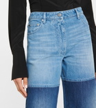 Peter Do - Bicolor high-rise wide-leg jeans