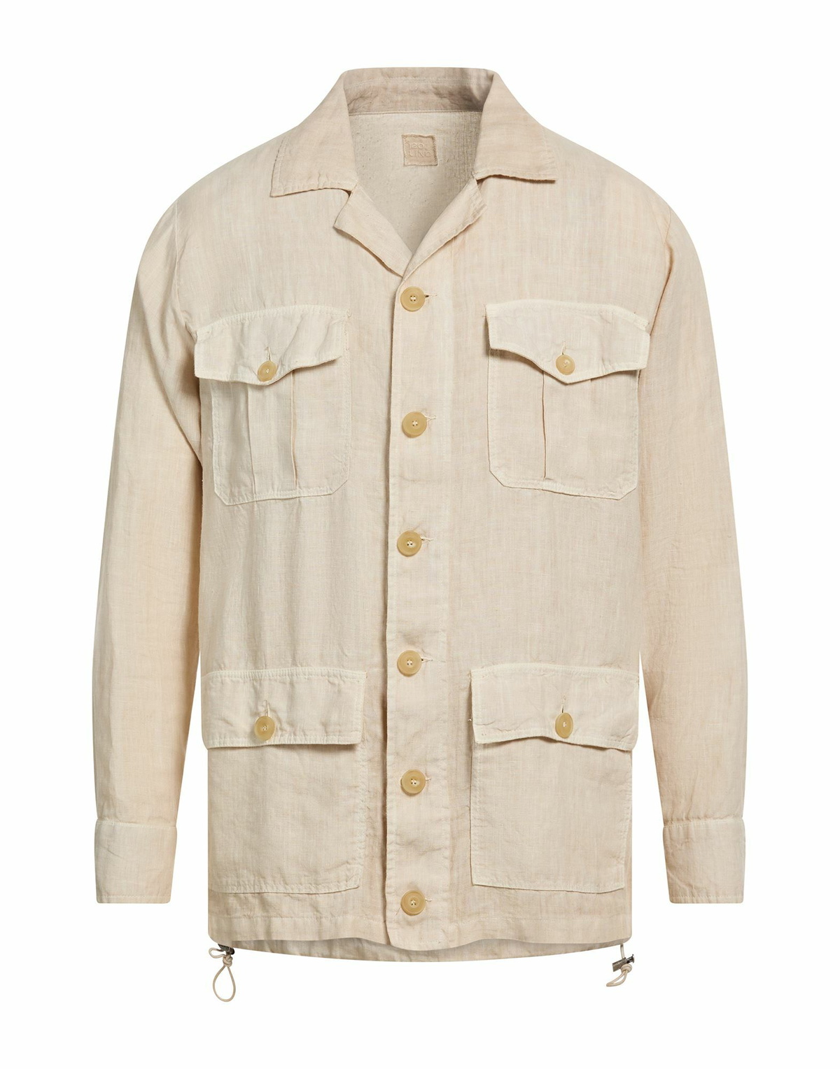 120% Lino Mens Shirt in Beige