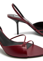 Victoria Beckham 75 Leather Slingback Pumps Burgundy