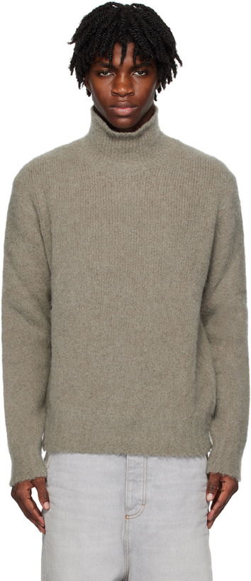 Photo: AMI Paris Taupe Hairy Turtleneck