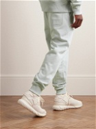 Y-3 - Tapered Logo-Appliquéd Organic Cotton-Jersey Sweatpants - Gray