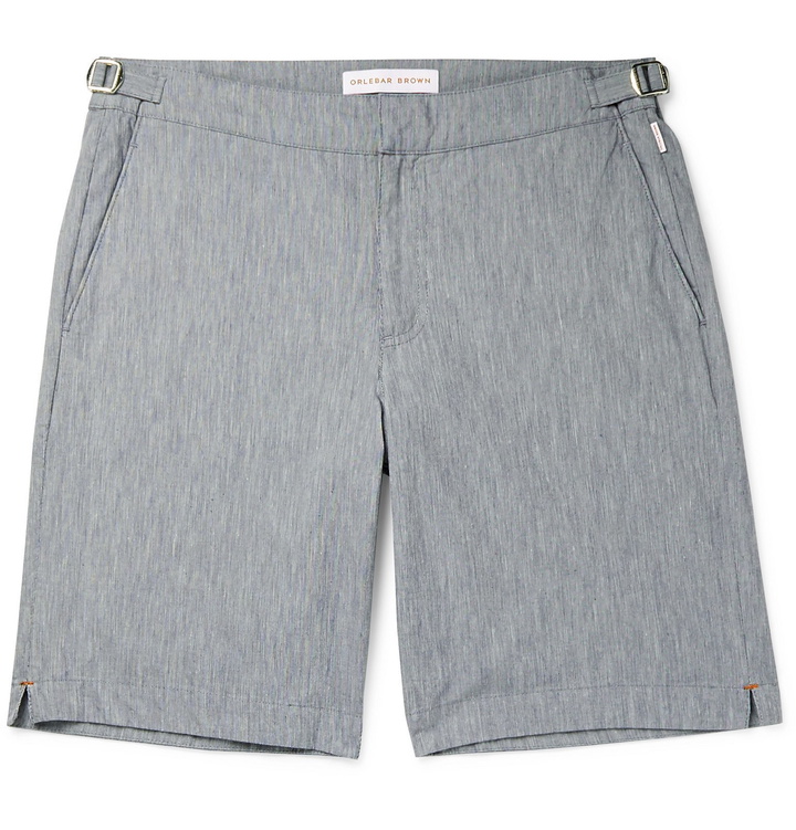 Photo: Orlebar Brown - Dane II Striped Stretch-Cotton Shorts - Gray