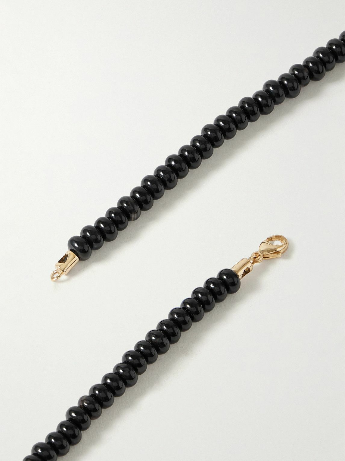 Luis Morais - Eye of the Idol Gold, Onyx and Turquoise Beaded Necklace
