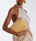 Missoni Mini leather-trimmed lamé pouch