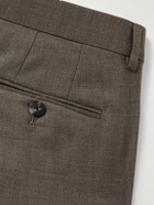 Caruso - Slim-Fit Wool-Twill Suit Trousers - Brown