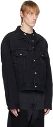 MM6 Maison Margiela Black Faded Denim Jacket