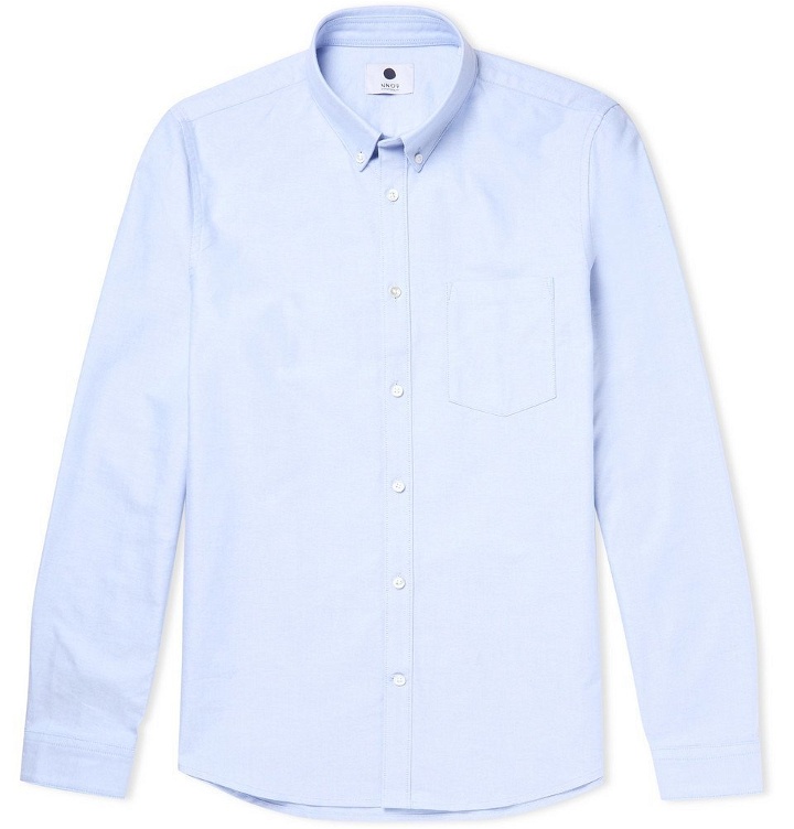 Photo: NN07 - Sixten Slim-Fit Button-Down Collar Cotton Oxford Shirt - Men - Sky blue