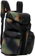 Hugo Black & Multicolor Camouflage Backpack