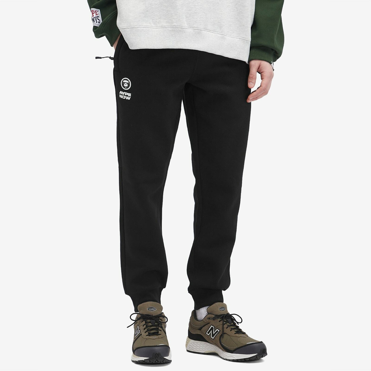 Men's AAPE Now Camo Badge Sweat Pants in Black AAPE by A Bathing Ape
