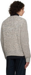 Joseph Gray Rib Cardigan
