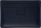 TOM FORD Navy Grain Leather Card Holder