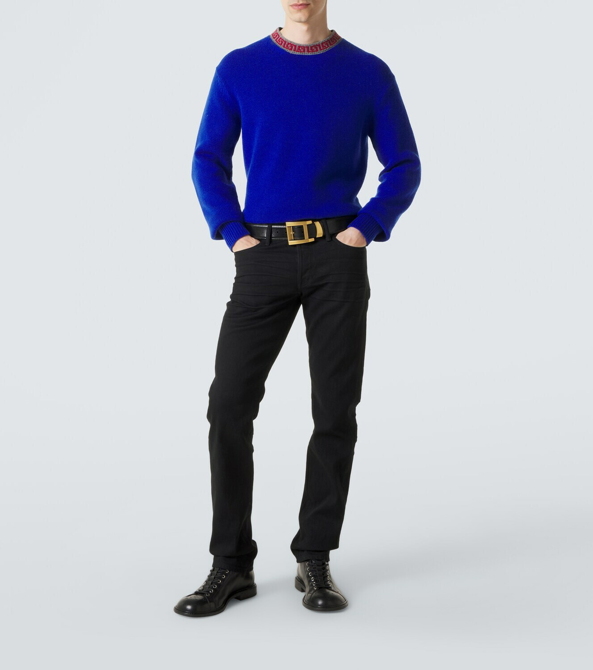 Versace Greca Border wool and cashmere sweater