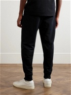 Håndværk - Slim-Fit Tapered Flex Stretch Organic Cotton-Jersey Sweatpants - Black