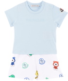Moncler Enfant Baby Blue T-Shirt & Shorts Set