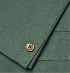Camoshita - Herringbone Cotton Suit Jacket - Green