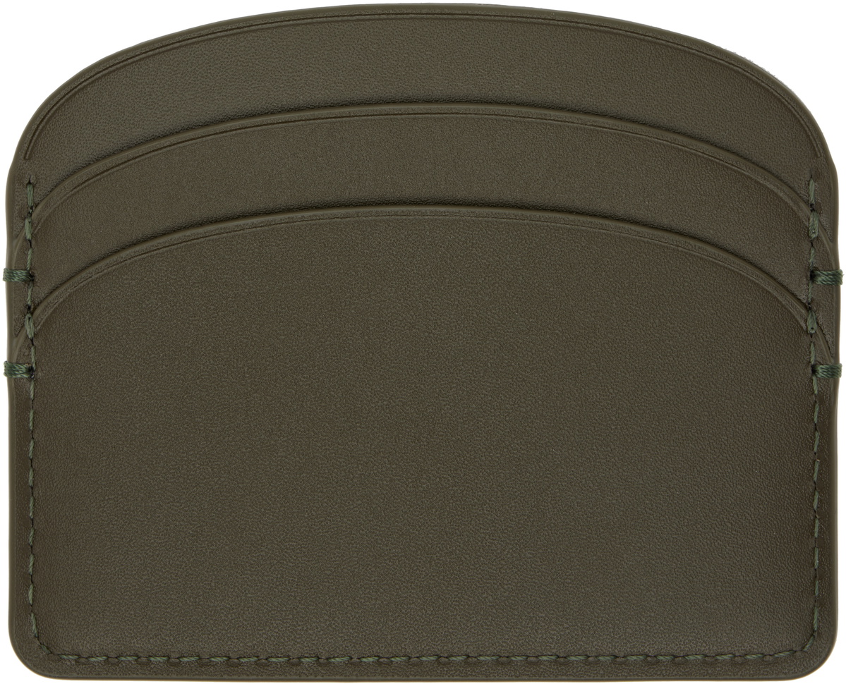 A.P.C. Khaki Demi-Lune Card Holder