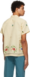 Bode Off-White Embroidered Morning Glory Shirt