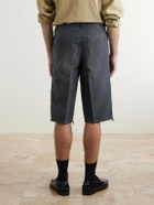 Visvim - Straight-Leg Frayed Cotton-Twill Shorts - Black