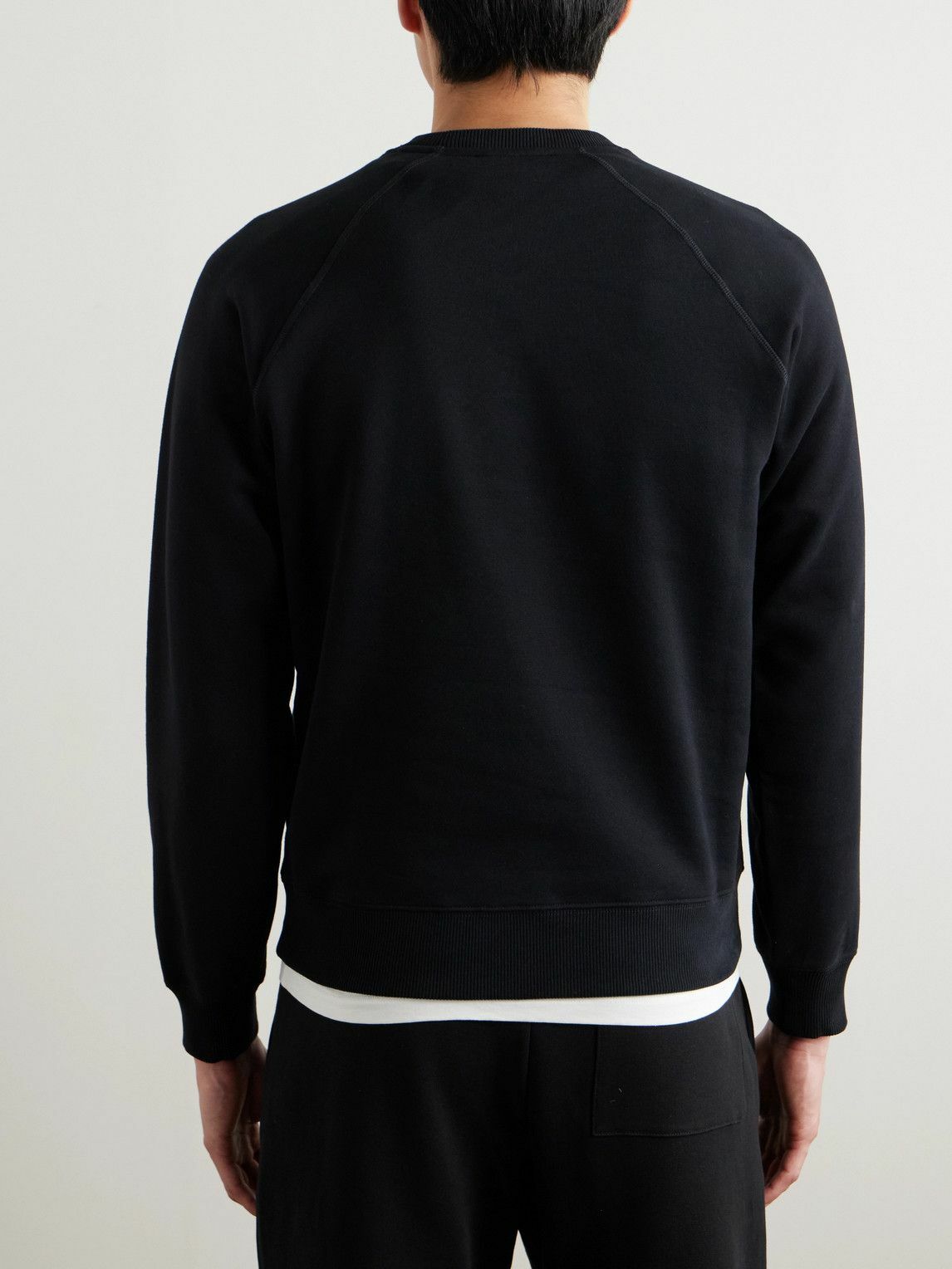 TOM FORD - Cotton-Blend Jersey Sweatshirt - Black TOM FORD