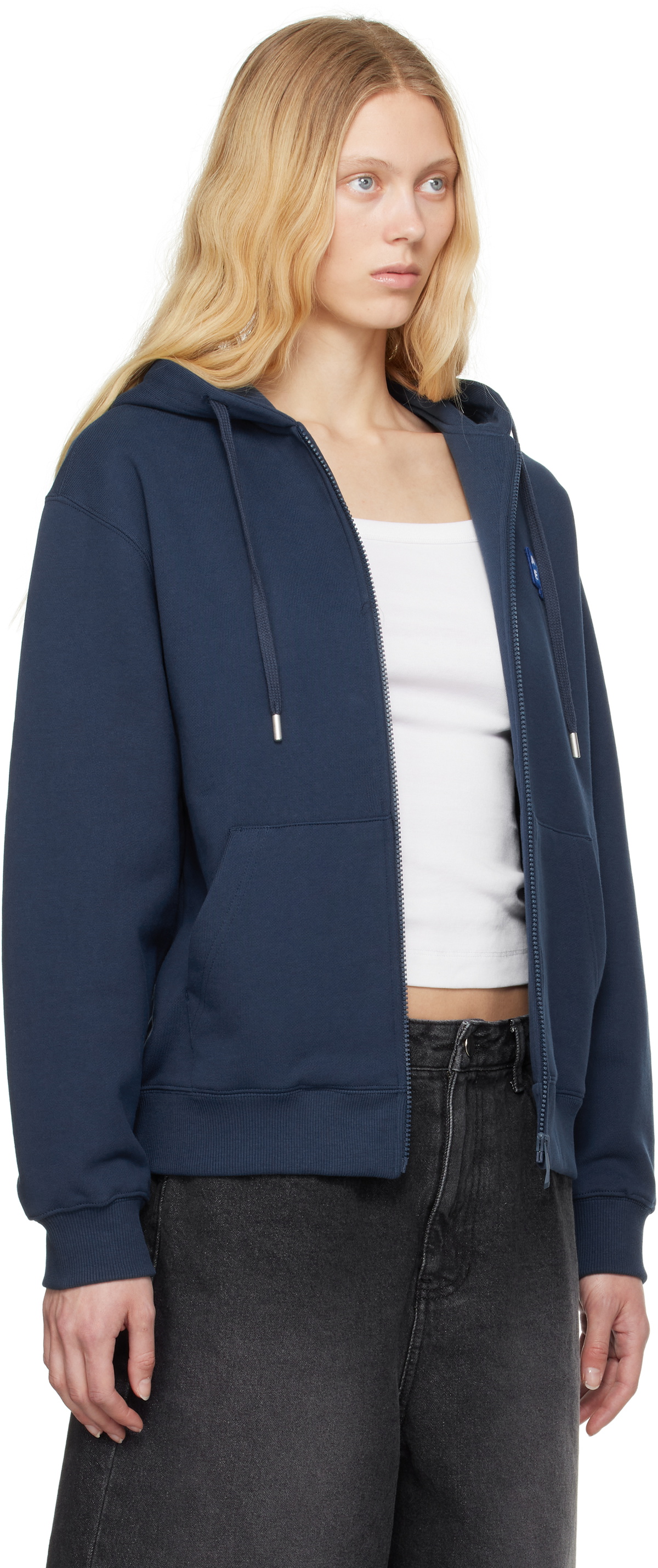 ADER error Navy Sig; TRS Tag 01 Zip-Up Hoodie