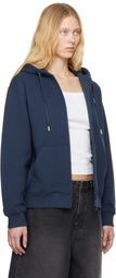 ADER error Navy Sig; TRS Tag 01 Zip-Up Hoodie