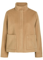 Eileen Fisher Chevron Wool Jacket Beige