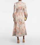 Zimmermann August printed linen midi dress