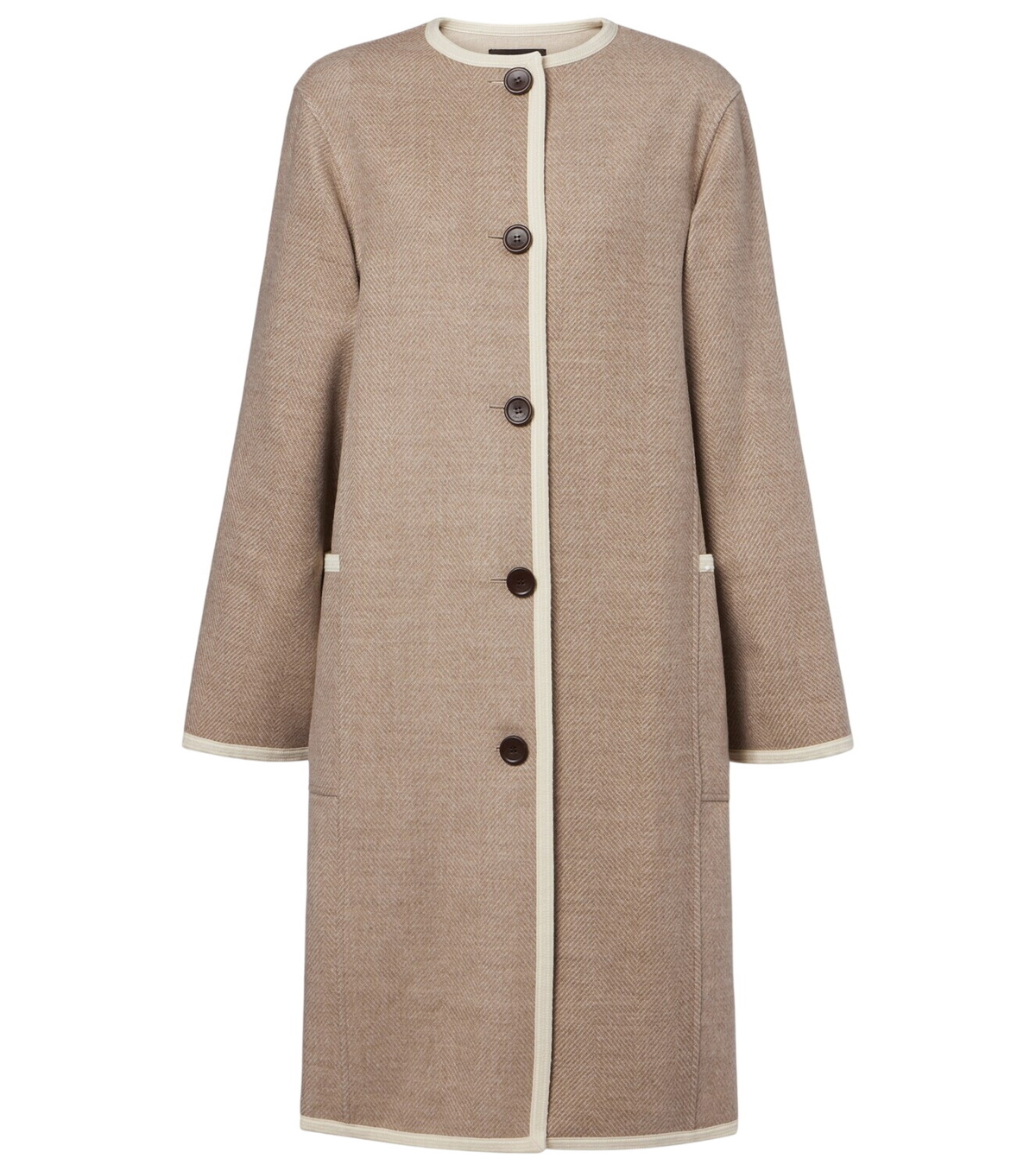 Loro Piana Foster herringbone virgin wool coat Loro Piana