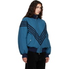 Stefan Cooke Blue Chevron Tanker Bomber Jacket